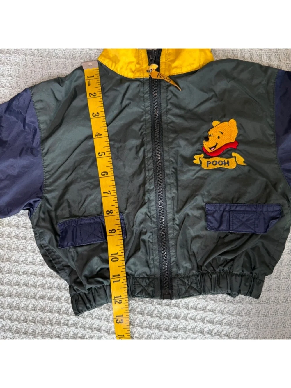 Vintage Y2K Winnie the Pooh Jacket Baby 18M Disney Windbreaker Coat Embroidered